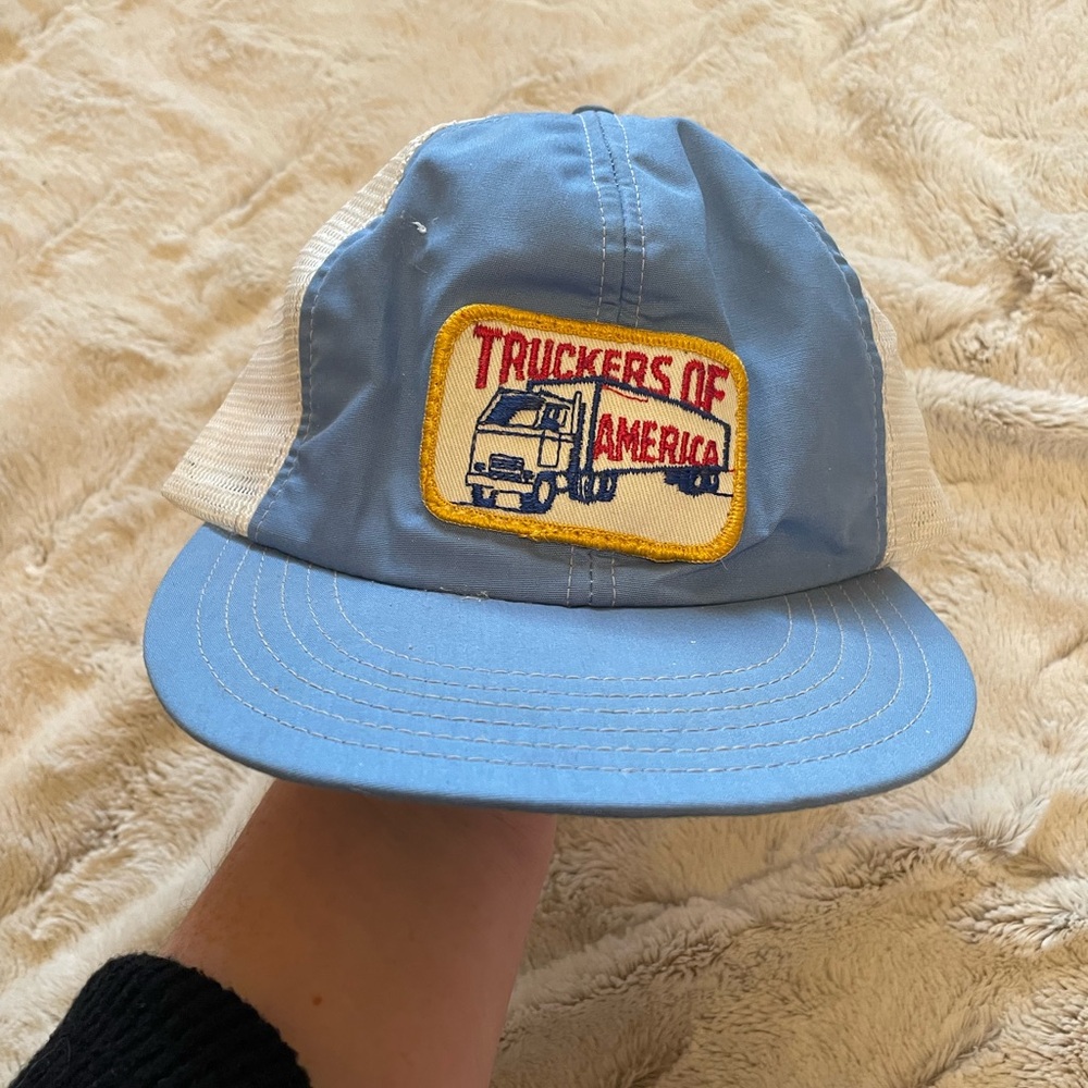 Blue and White Trucker Hat